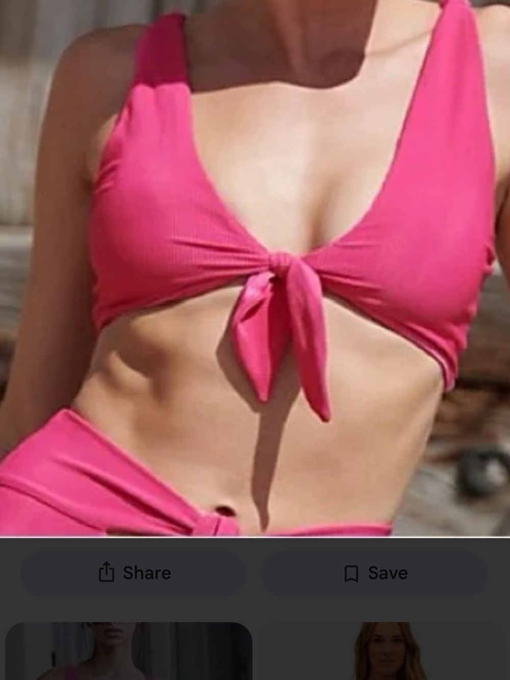 Beach Riot Red Ribbed Tie-Front Bikini Set - Picture 6 of 6